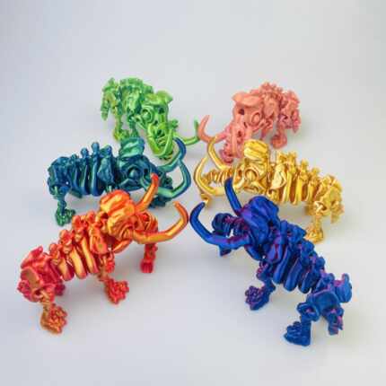 3d打印猛犸象骷髅骨架关节可活动儿童玩具仿真考古化石摆件礼物