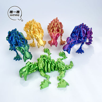 3D打印一体式颅骨剑齿虎关节可以自由活动大嘴恐龙手办模型摆件