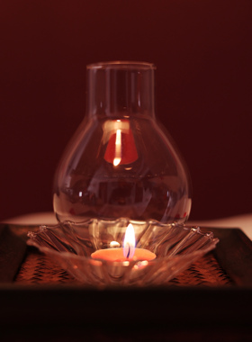 spa美容院玻璃烛台桌面复古