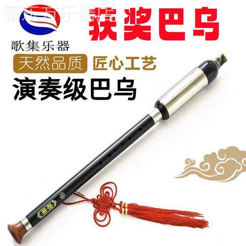 竖吹巴乌乐器黑檀木F调G调C降B调初学成人学生儿童自学云南乐器
