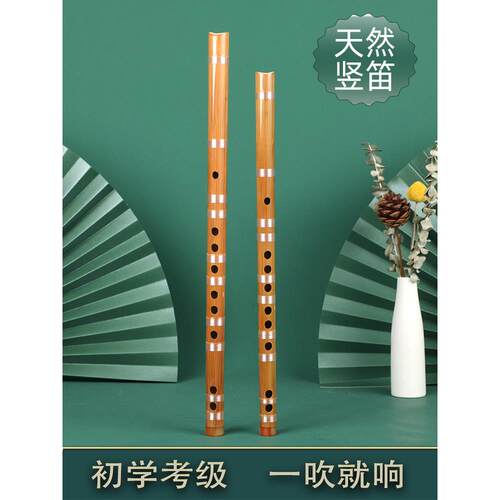自然竖笛六孔初学者F调g调专业成人儿童高音小学生入门民族乐器