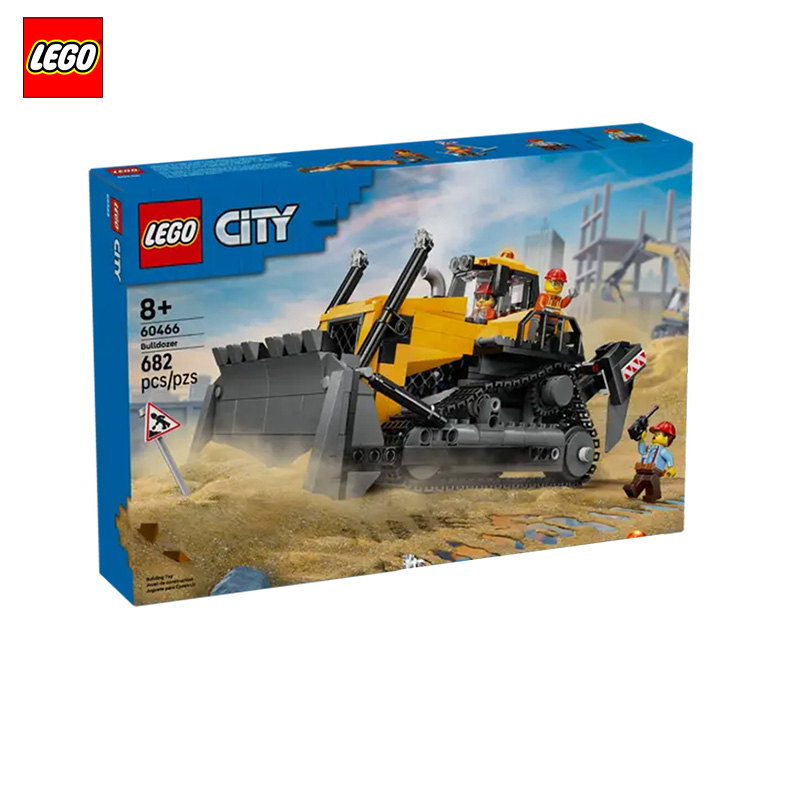 LEGO乐高60466城市黄色推土机
