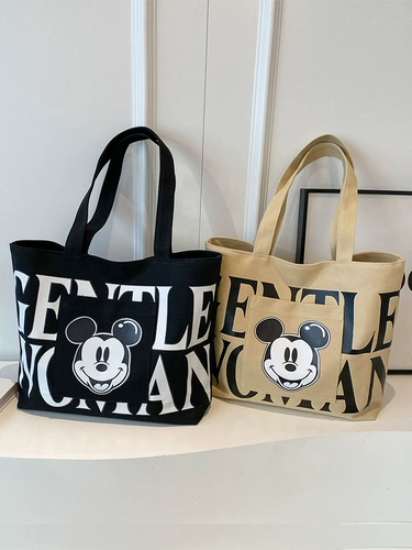 Мультяшный демисезонный шоппер, сумка, тканевый мешок для отдыха