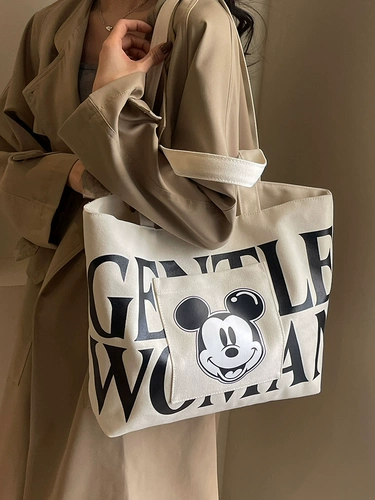 Мультяшный демисезонный шоппер, сумка, тканевый мешок для отдыха