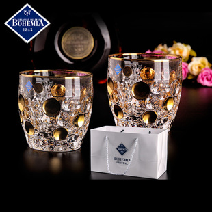 bohemia捷克进口水晶玻璃威士忌烈酒杯洋酒杯果汁杯创意啤酒杯子