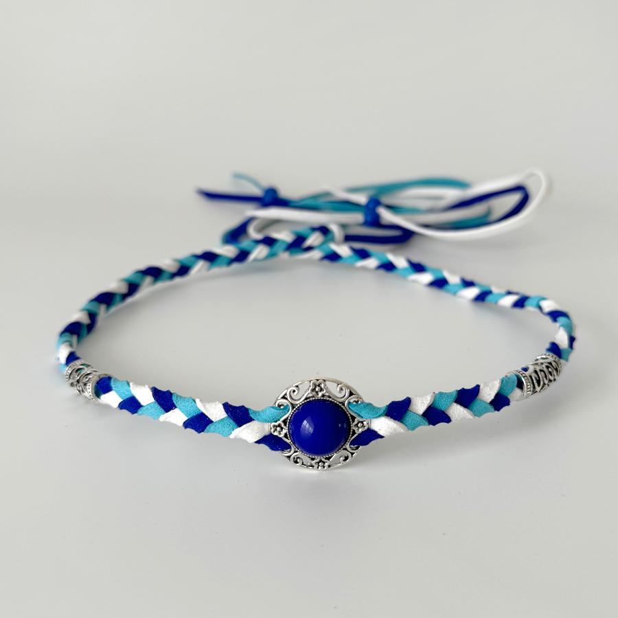 蒙族头饰蒙古族发绳民族发带双色皮头带藏族舞蹈发饰演出配饰男女