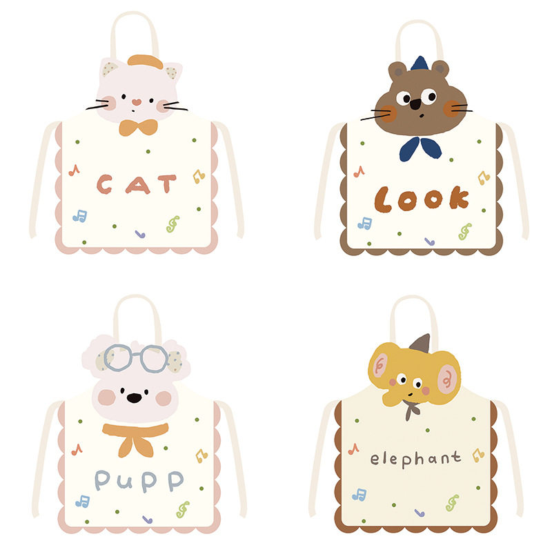 苹果小熊卡通可爱趣味布艺异形围裙围腰厨房做饭成人家居防污罩衣,家庭/个人清洁工具,围裙,淘宝优惠券,粉丝福利购,淘宝优惠卷