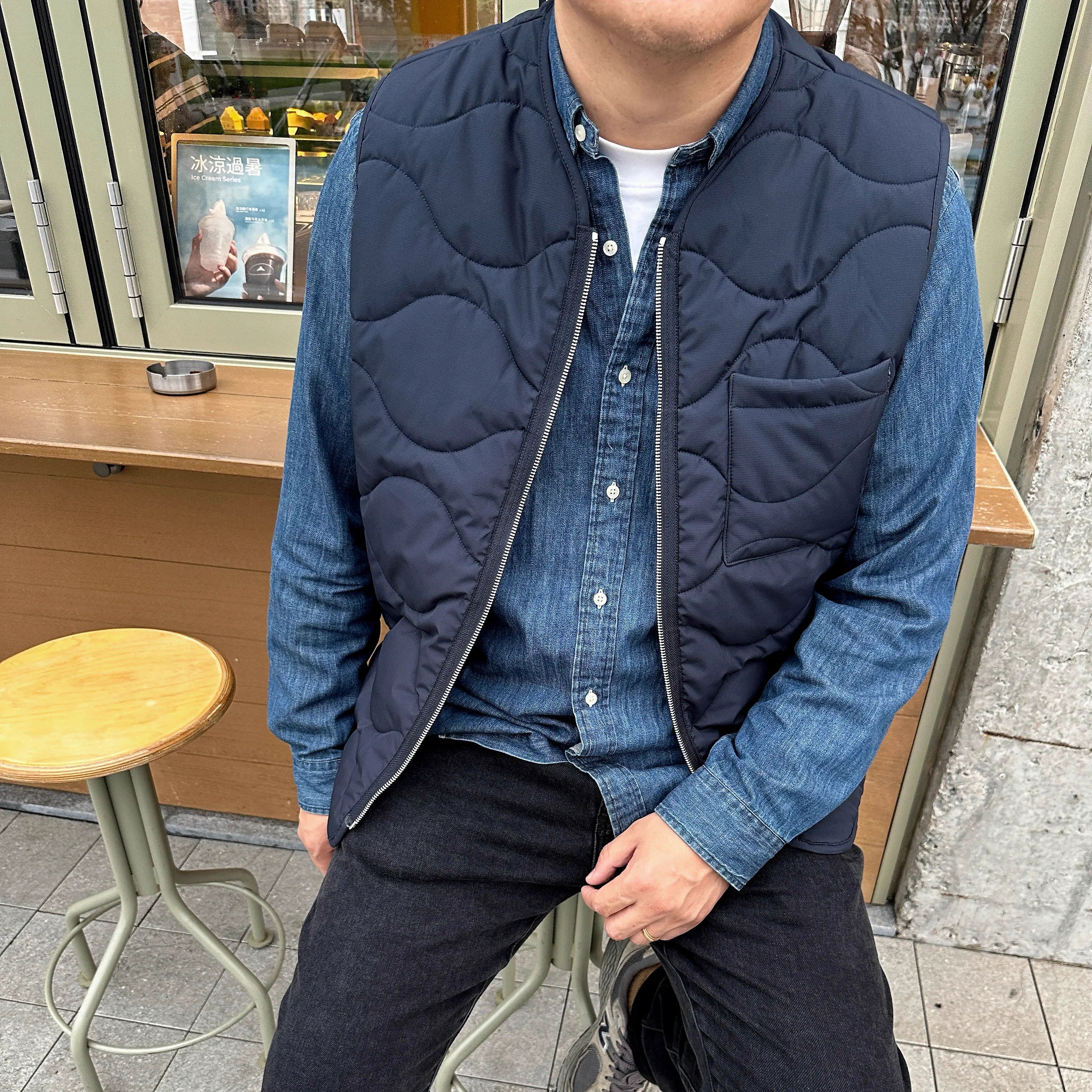 大依无忧短款薄棉坎肩马甲