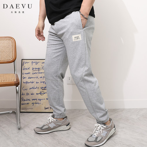 Daevu新款花灰年青弹力运动卫裤