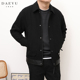 韩版 潮胖子加肥加大码 男士 DAEVU秋冬新款 短款 翻领毛呢夹克外套