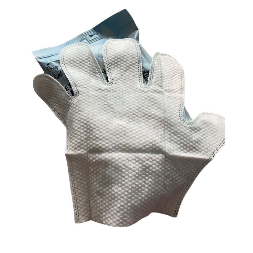 宠物免洗手套猫犬抑菌洗澡宠物湿巾狗狗干洗清洁手套臭味免洗湿巾