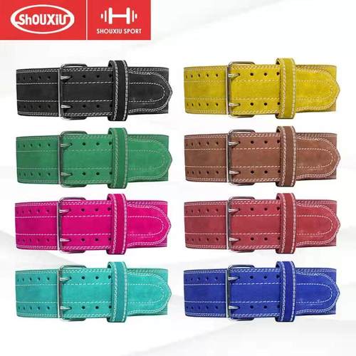 健身腰带牛皮深蹲硬拉力量举男女