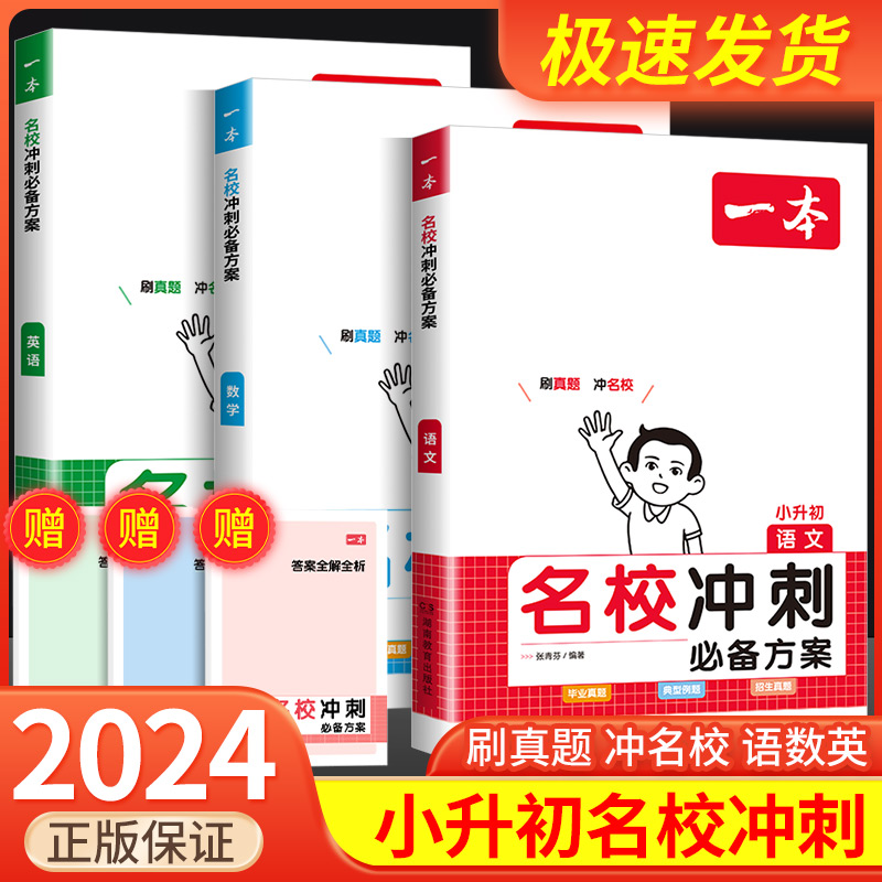 2024新版一本小升初名校冲刺必备方案语文数学英语小升初试卷小升初知识大集结小学升学夺冠五六年级资料集锦毕业升学总复习 书籍/杂志/报纸 小学教辅 原图主图