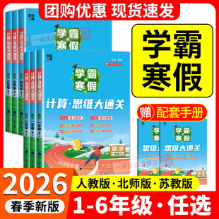 江苏教版 北师大版 语文阅读集训数学计算思维题大通关一本通寒假衔接 寒假作业衔接一二三四五六年级上下册预复习人教版 2026春学霸