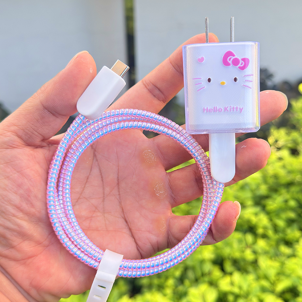 适用苹果17 16 15 promax Mophie 45W充电器壳数据线保护套缠绕绳