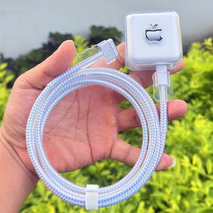 适用苹果35W充电器笔记本MacBook M4保护套30W数据线绕绳 Air壳M3