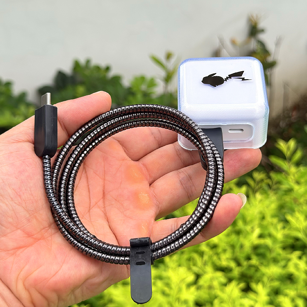 苹果16pro 35W电源充电器壳iPhone15 16promax数据线保护套缠绕绳