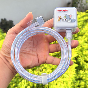 适用苹果M2 M3 M4笔记本MacBook Air 30W 35W充电器数据线保护套
