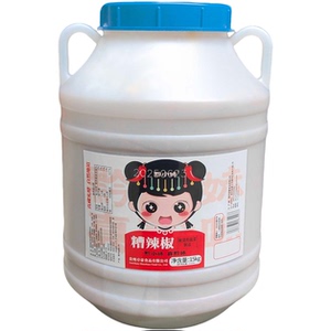 正品黔小妹贵州糟辣椒酸辣剁椒酱泡椒15kg桶装餐饮商用调料底料