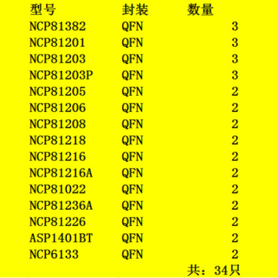 主板电源芯片包 NCP81382 81203/205/206/208/218/226/236A 包邮