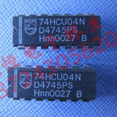 74HCU04N  全新PHI  进口现货  DIP14 可直接拍