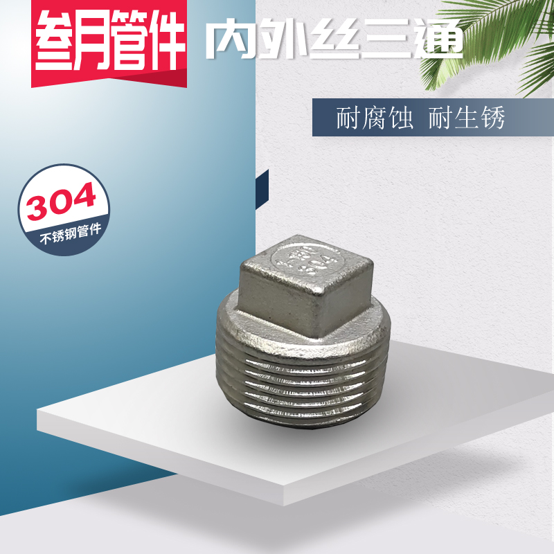304不锈钢水管配件堵头