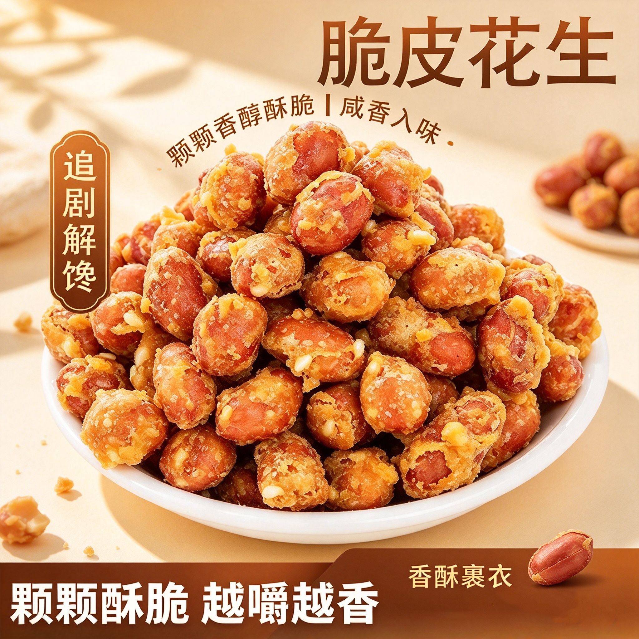 香酥脆皮裹衣花生250g下酒解馋