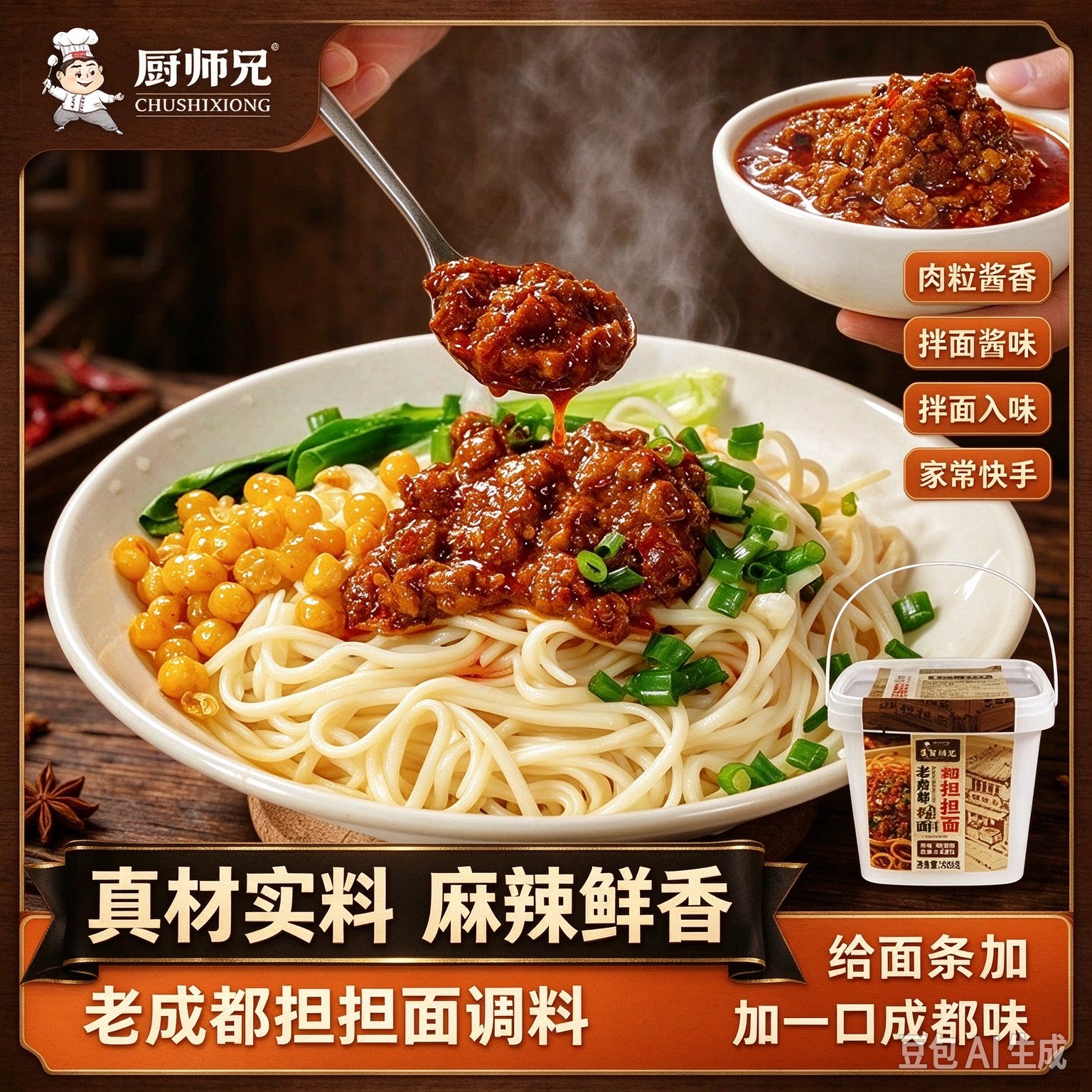 厨师兄老成都担担面酱400g微辣