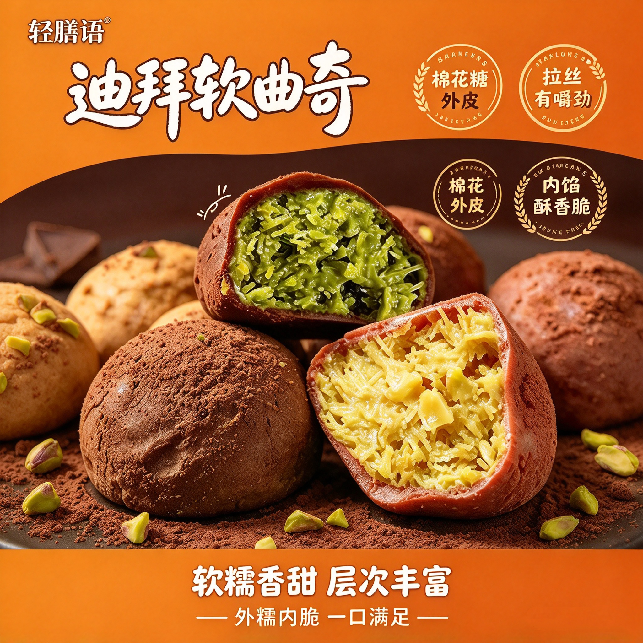 轻膳语迪拜软曲奇多口味网红