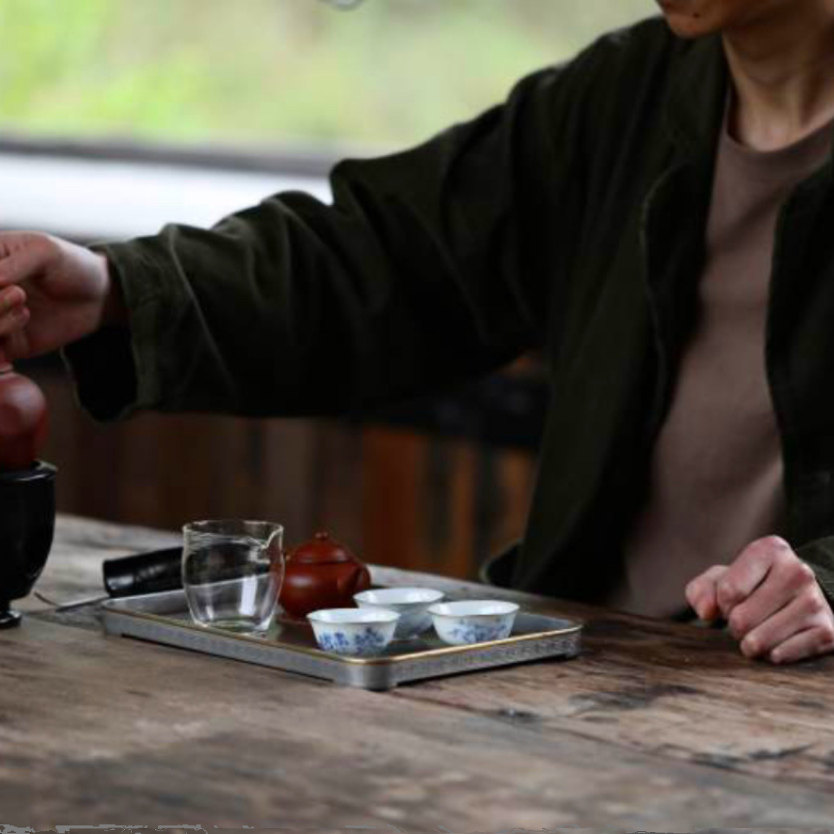 弥云斋·限量款 【岁寒清意】青花松竹梅三友杯