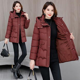 时尚 2025冬季 宽松显瘦棉袄大码 羽绒棉衣韩版 品牌外套棉服 新中长款