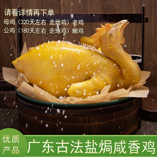 请看详情 发顺丰 广东三大名菜之一古法盐焗咸香鸡850g 拍2减26元