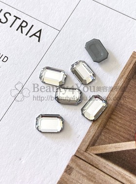 正品施华洛世奇美甲饰品水晶奥地利钻八角长方形平底钻2610烫石
