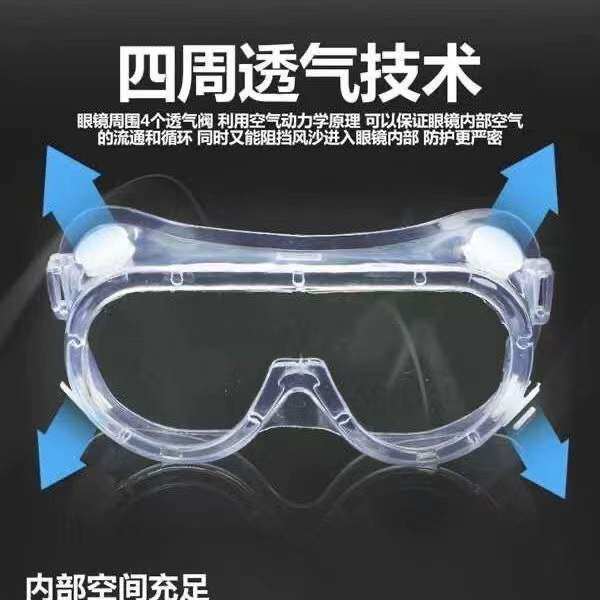 劳保防飞溅护目镜防雾防风沙防尘眼镜打磨防风灰尘骑行防护眼罩