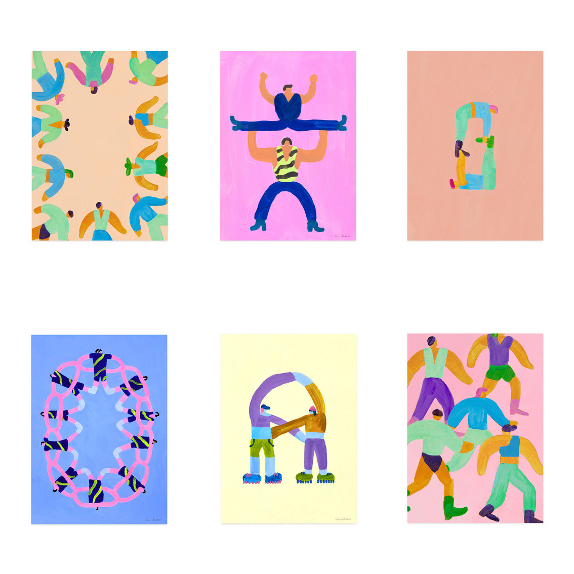 ANNA丹麦设计Lise Uhrskov人物艺术海报北欧客厅餐厅儿童房装饰画