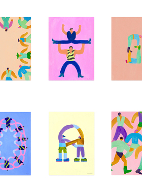 ANNA丹麦设计Lise Uhrskov人物艺术海报北欧客厅餐厅儿童房装饰画