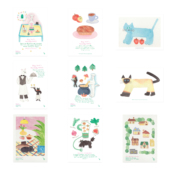 北欧客厅餐厅卧室装 ANNA 韩国设计ins治愈系插画小清新海报 饰画