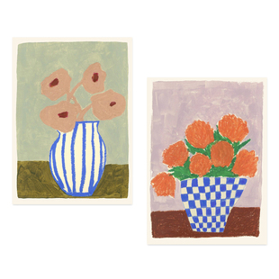 卧室客厅餐厅装 Llanos花卉艺术海报 饰画 北欧丹麦设计Carla ANNA