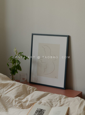 ANNA丹麦设计Mie & Him抽象艺术海报 北欧客厅餐厅卧室装饰画画芯