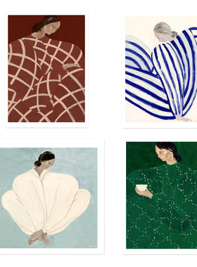 ANNA丹麦设计Sofia Lind艺术海报北欧客厅卧室餐厅家居装饰画画芯