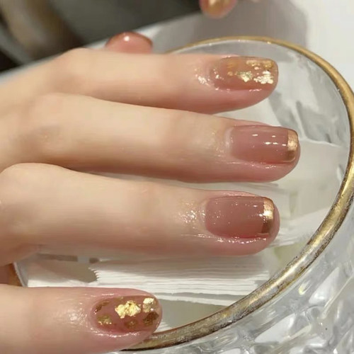 穿戴甲短款高级指甲贴片美甲成品