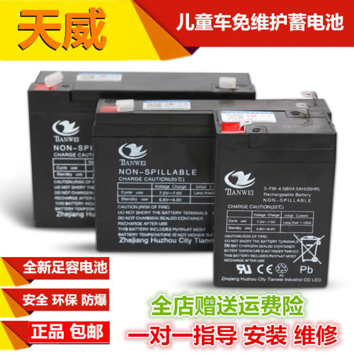 蓄电池天威正品童车电瓶儿童