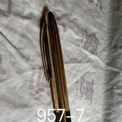 犀飞利老款粽条纹1/10 14k金帽 无极旋转自动铅笔 笔帽有小凹见图