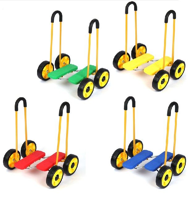 感统训练器材平衡踩踏车 幼儿园体能训练手脚并用四轮玩具车踏行