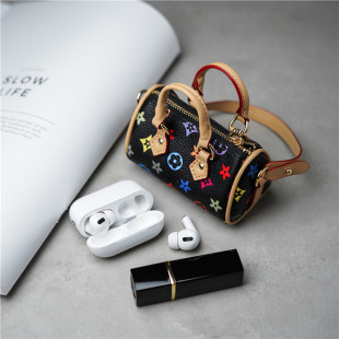 25新款 迷你波士顿包钥匙包花纹复古女枕头包耳机包网红mini车匙包