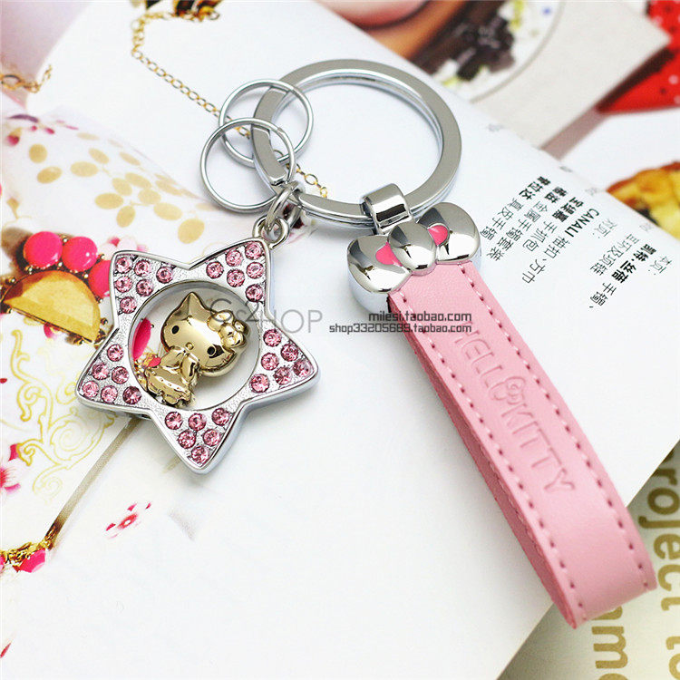 凱蒂貓短繩kitty鑰匙扣 可愛KT貓貓水鑽星星手帶汽車鑰匙鏈鑰匙圈在類目 節慶用品/禮品, 創意禮品, 鑰匙扣中 - 來自Buy2taobao.com提供專業的淘寶代購服務
