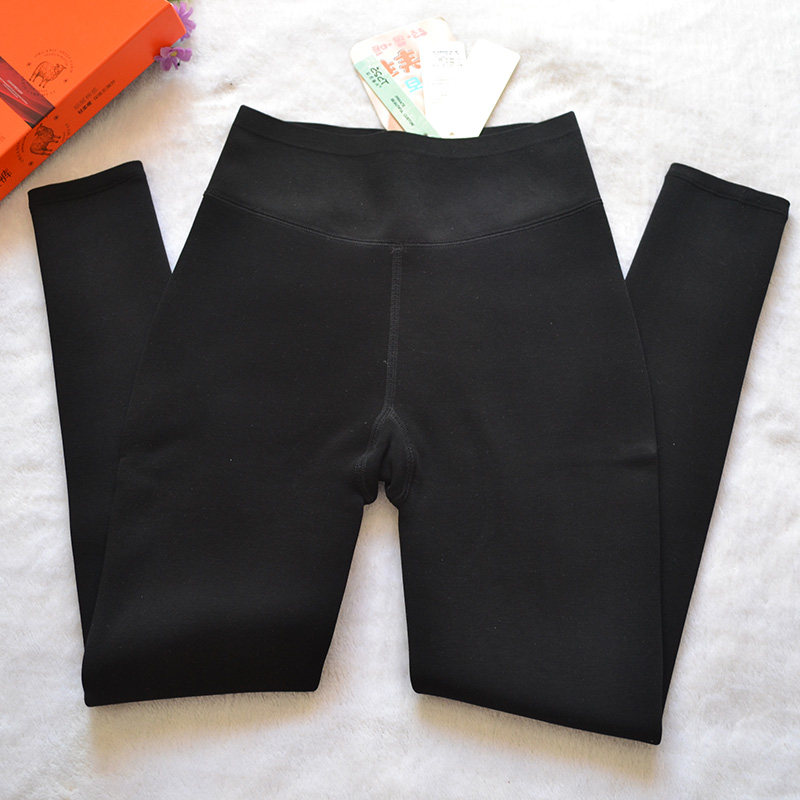 彩色春天1017女士一线裆一体羊毛打底裤冬棉面打底裤加绒无痕1061