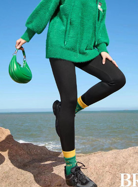 秋冬款宝罗兰23721胶原蛋白鲨鱼裤高腰收腹时尚加绒保暖女小黑裤