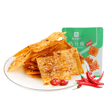 巧豆皮零食辣片良品铺子