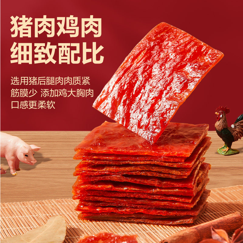 【79元任选15件】良品铺子高蛋白肉脯60g猪肉脯网红自选零食
